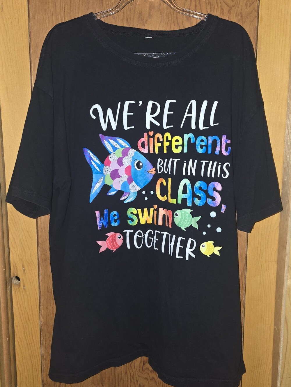 We're All Different But In This Class We Swim Together T-Shirt womens XL